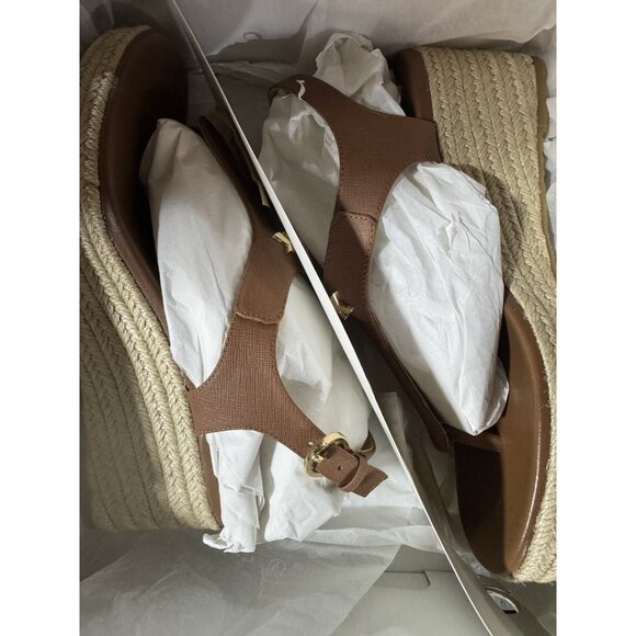 Michael Kors Laney Thong Espadrille Sandals 7.5 Brown MSRP $140 - Picture 3 of 3